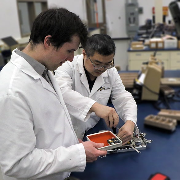 Senior Military College student collaborating with Army scientist